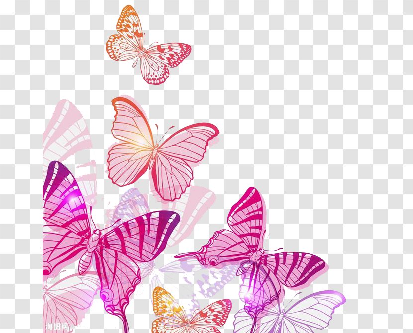 Butterfly Royalty-free Clip Art - Royaltyfree - Pink Transparent PNG