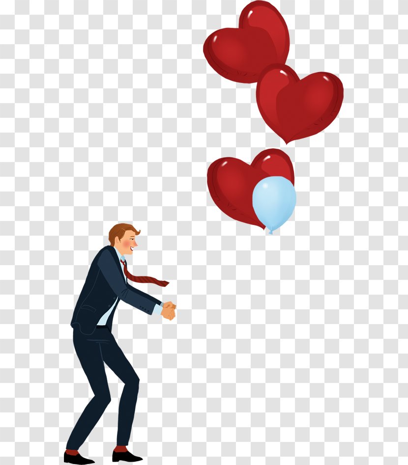 Valentine's Day Love Image Man Cartoon - Romance - Valentines Transparent PNG