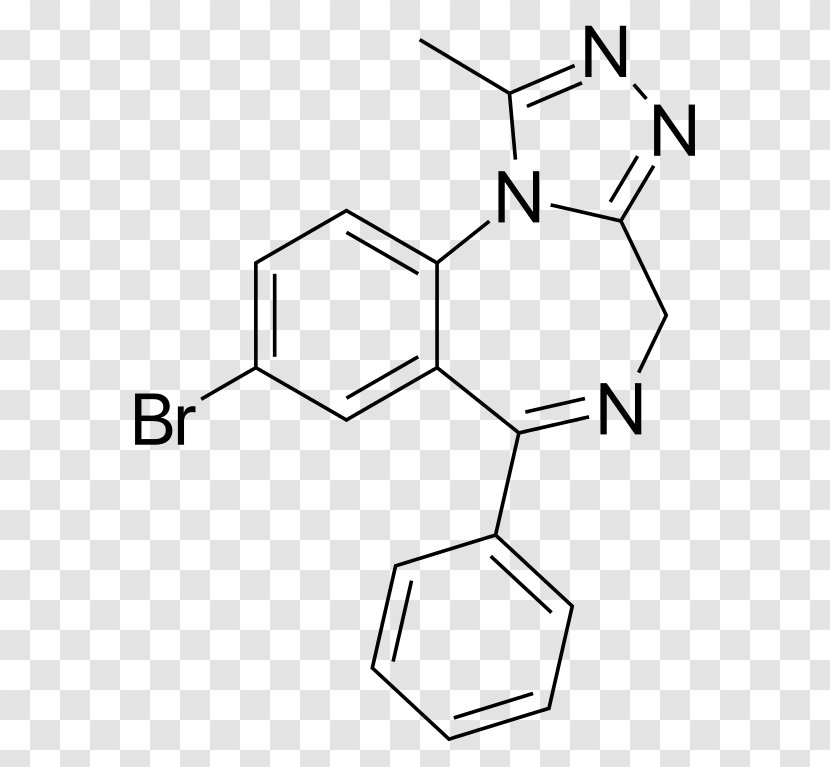Alprazolam Anxiolytic Benzodiazepine Sedative Drug - Black And White - Tablet Transparent PNG