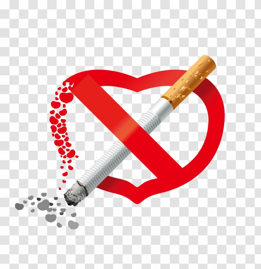 Smoking Ban Sign Cessation - Watercolor - No Vector Transparent PNG