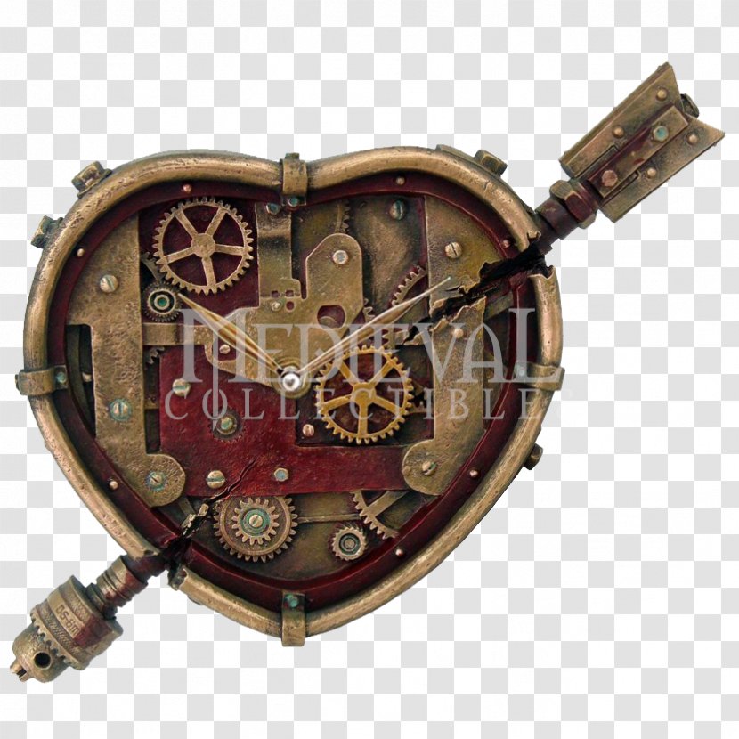 Steampunk Clockwork Heart Science Fiction The Time Machine - Clock Transparent PNG