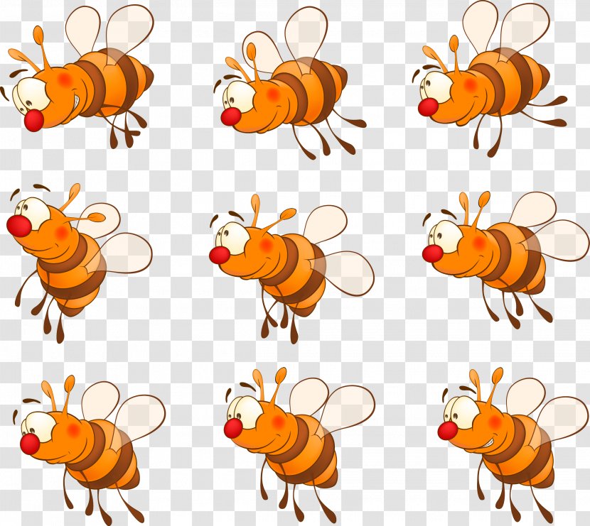 Honey Bee Insect Hornet - Animal Figure - Cute Cartoon Transparent PNG
