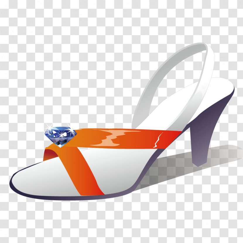 Shoe Sandal Adobe Illustrator - Highheeled Footwear - Big Blue Diamond High-heeled Sandals Transparent PNG