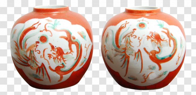 Vase Ceramic Pottery Urn - Artifact - Hand-painted Pomegranate Transparent PNG
