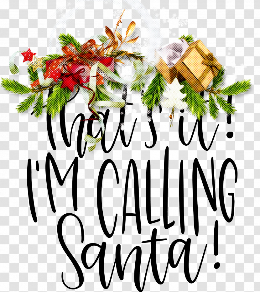 Calling Santa Santa Christmas Transparent PNG