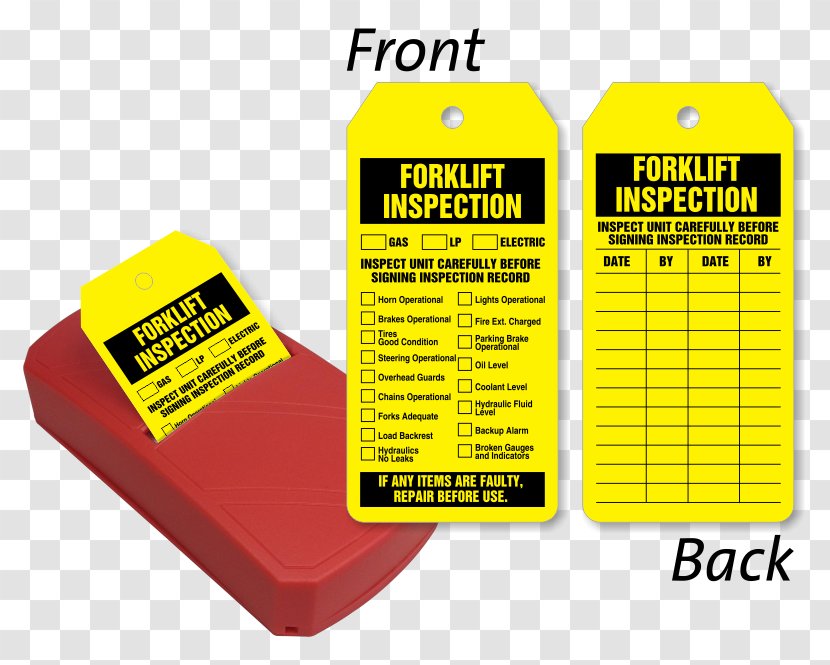 Forklift Inspection Fire Extinguishers Overhead Crane St Louis Tag Co. - Hardware - Black Tear Transparent PNG