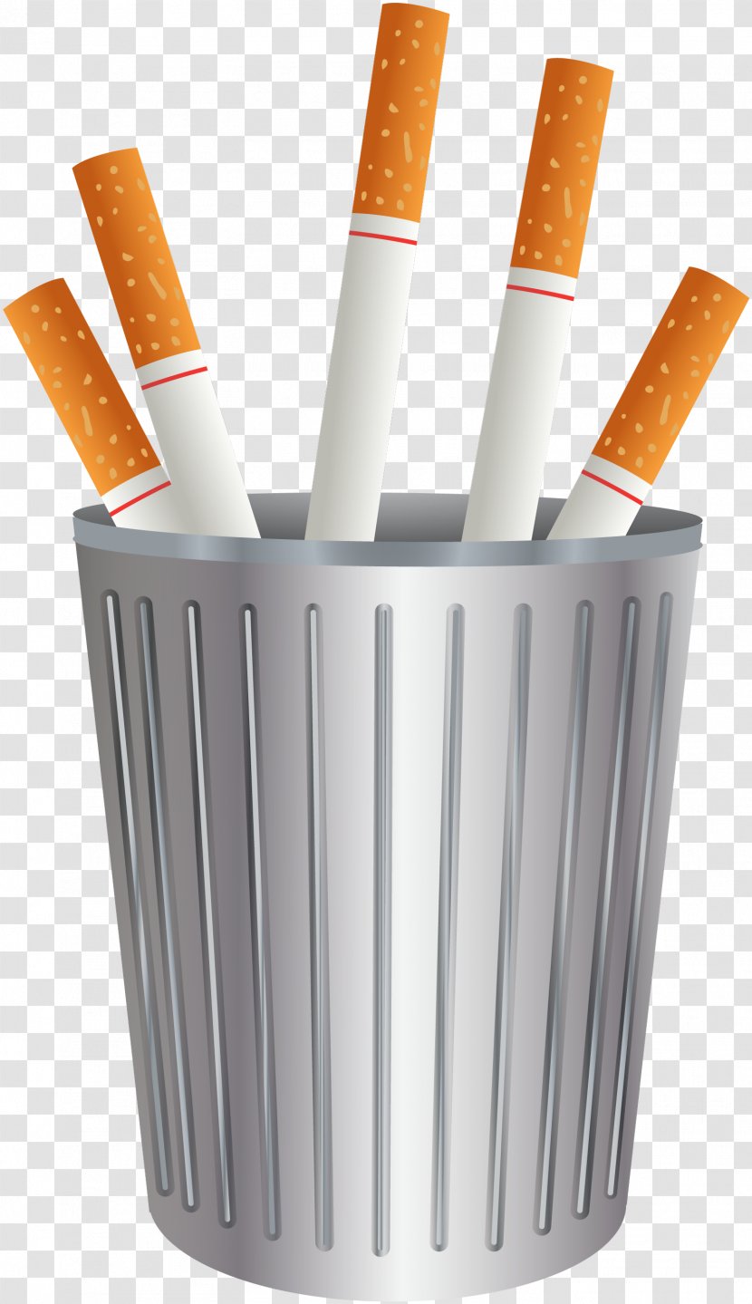 Cigarette Waste Computer File - Tobacco Products - Vector Trash Can Transparent PNG
