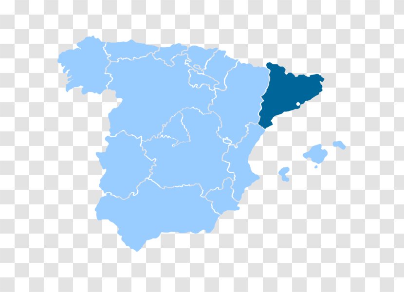 Spain Vector Map - Silhouette Transparent PNG