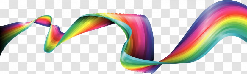 Rainbow Royalty-free Stock Illustration - Color - Ribbons Fluttering Vector Transparent PNG