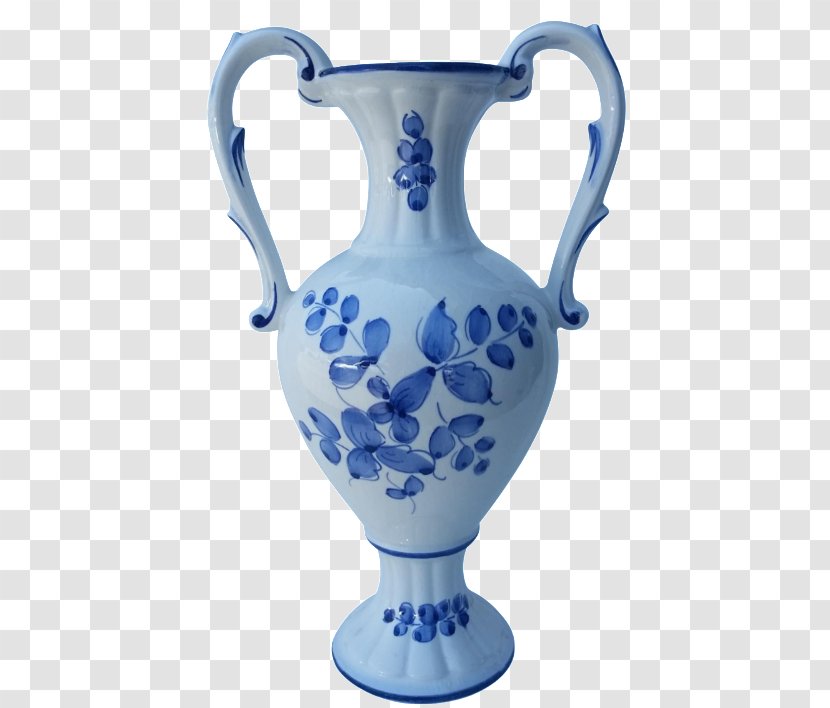 Vase Jug Ceramic Porcelain Pitcher - Blue Transparent PNG