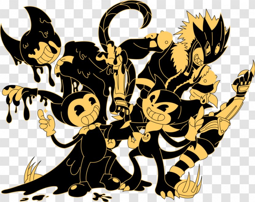 Bendy And The Ink Machine Drawing Indie T-shirt Impmon - Digimon Tamers - Tshirt Transparent PNG