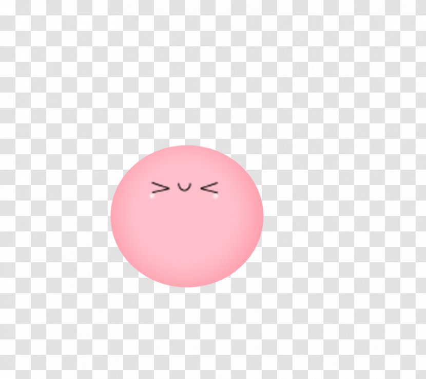 Pink M Circle - Cute Face Transparent PNG