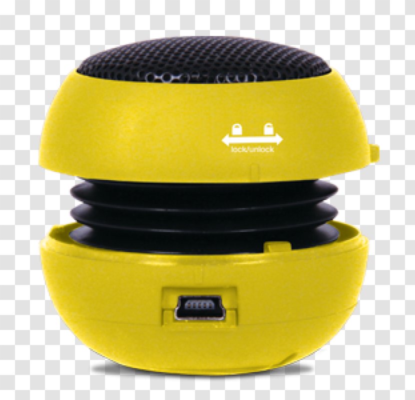 Loudspeaker Wireless Speaker Headphones Phone Connector Veho 360° M4 - Yellow Transparent PNG