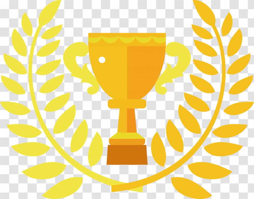 Trophy Champion Clip Art - Competition - Leaves Decorated Championship Transparent PNG