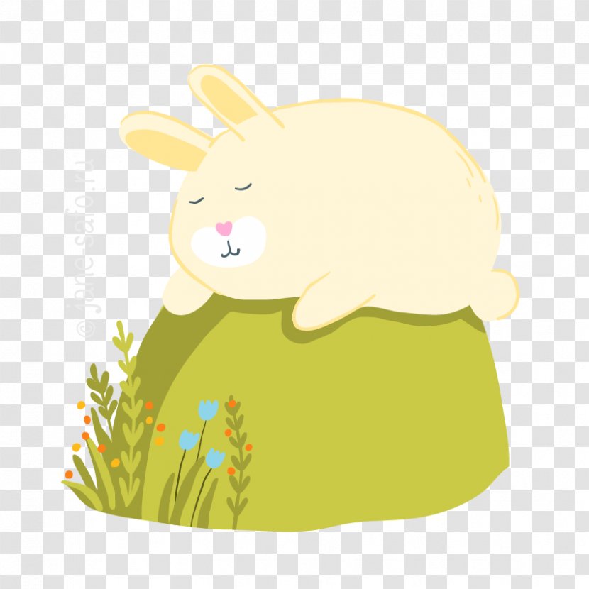 Rabbit Hare Easter Bunny Clip Art - Grass Transparent PNG