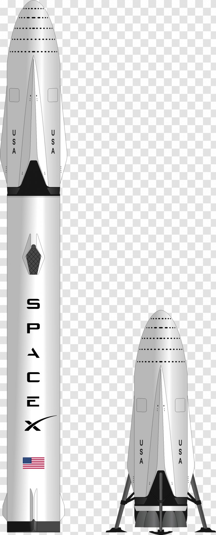 SpaceX Mars Transportation Infrastructure Rocket Spacecraft BFR - Bfr Transparent PNG