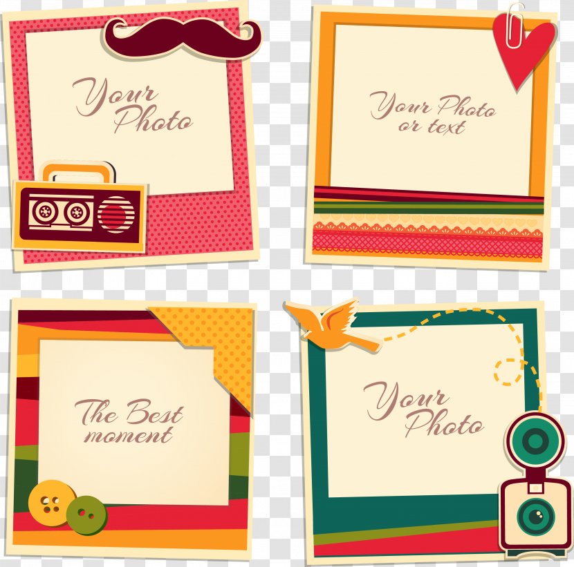 Scrapbooking Picture Frame Royalty-free - Silhouette - Notes Transparent PNG