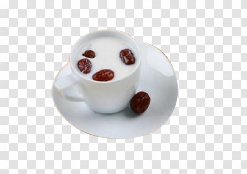 Coffee Cup Porcelain Saucer Mug - Jujube Tea Longan Milk Transparent PNG