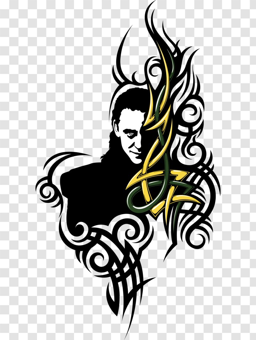 Loki Tattoo Clip Art Drawing - Artwork Transparent PNG