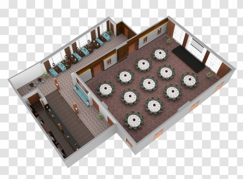 3D Floor Plan House - Double Storey Building Transparent PNG