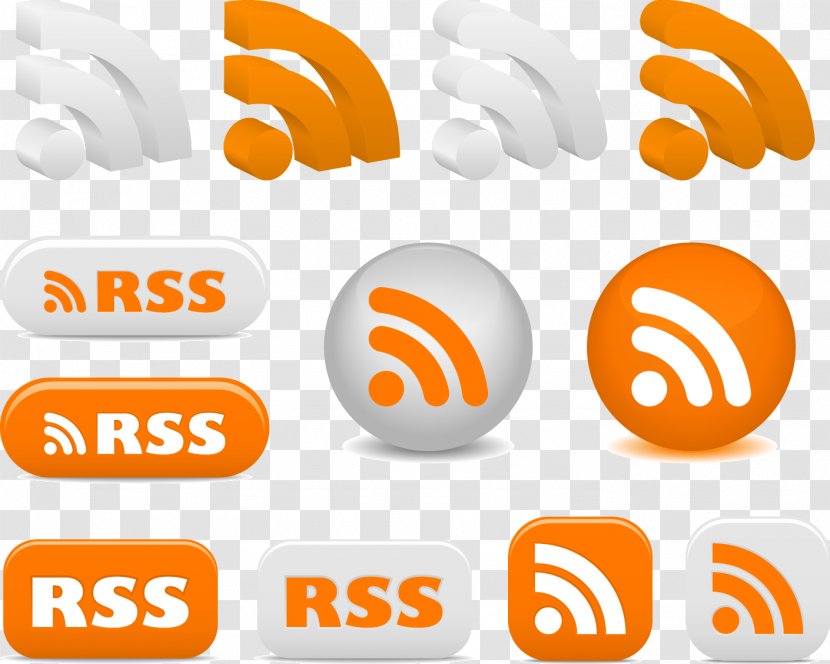 RSS Web Feed Icon Design - Vector Radio Signal Pattern Transparent PNG