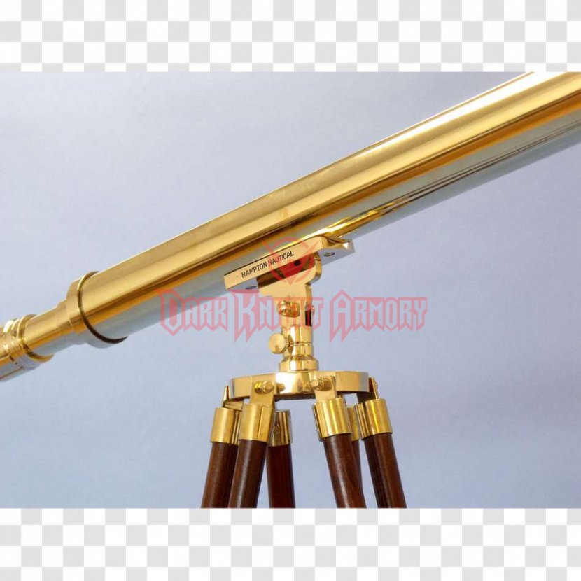 Brass Telescope Ship Harbourmaster Tripod - Floor - Pirate Hat Anchor Tag Transparent PNG