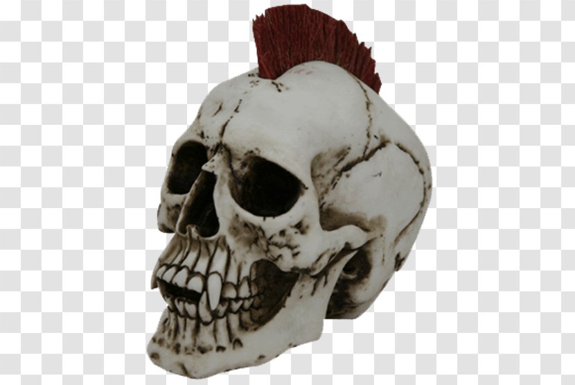 Skull Skeleton Punk Rock Statue Figurine - Vampire Transparent PNG