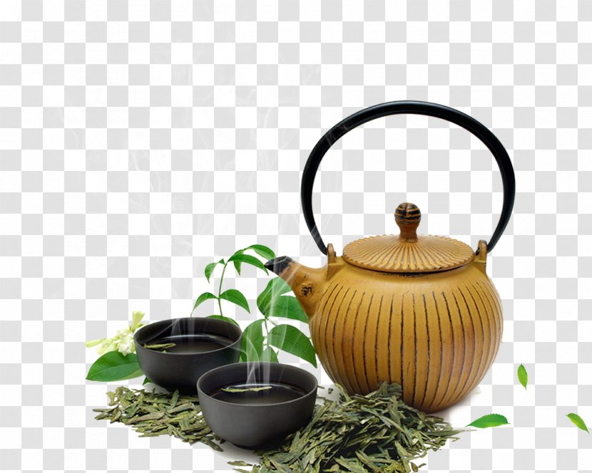Green Tea Longjing White Assam - Teapot Transparent PNG