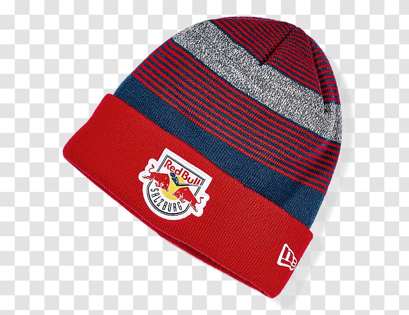 EC Red Bull Salzburg ECS Knit Beanie FC New Era Striped Transparent PNG