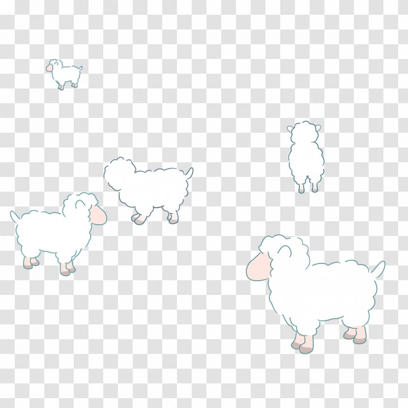 Dog Canidae Heart Paw Pattern - Silhouette - Sheep Transparent PNG