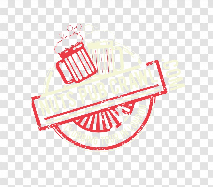 Pub Crawl Bar Logo - Red - Saint Patrick's Day Transparent PNG