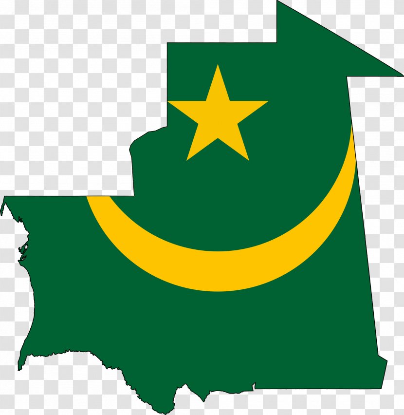 Flag Of Mauritania Vector Map - Satellite Transparent PNG