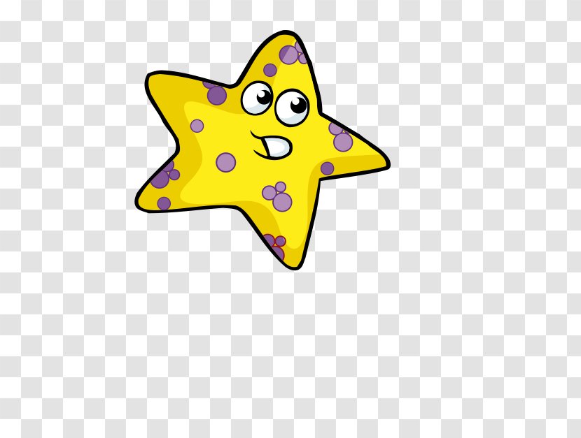 Yellow - Area - Purple Cartoon Star Point Transparent PNG