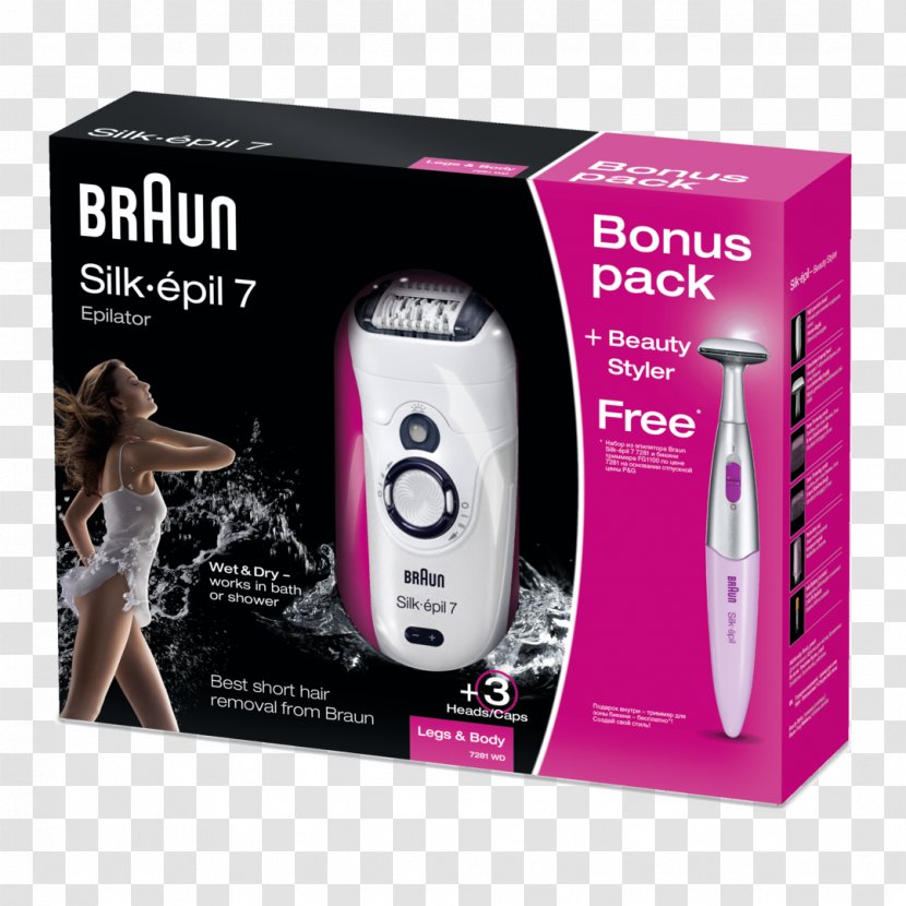 Hair Clipper Epilator Braun Silk-épil FG 1100 Removal - Electric Razors Trimmers - Euronics Gaming Transparent PNG