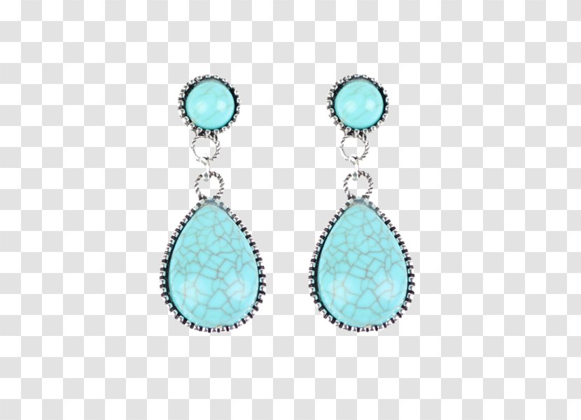 Earring Turquoise Jewellery Necklace Gemstone - Chain Transparent PNG
