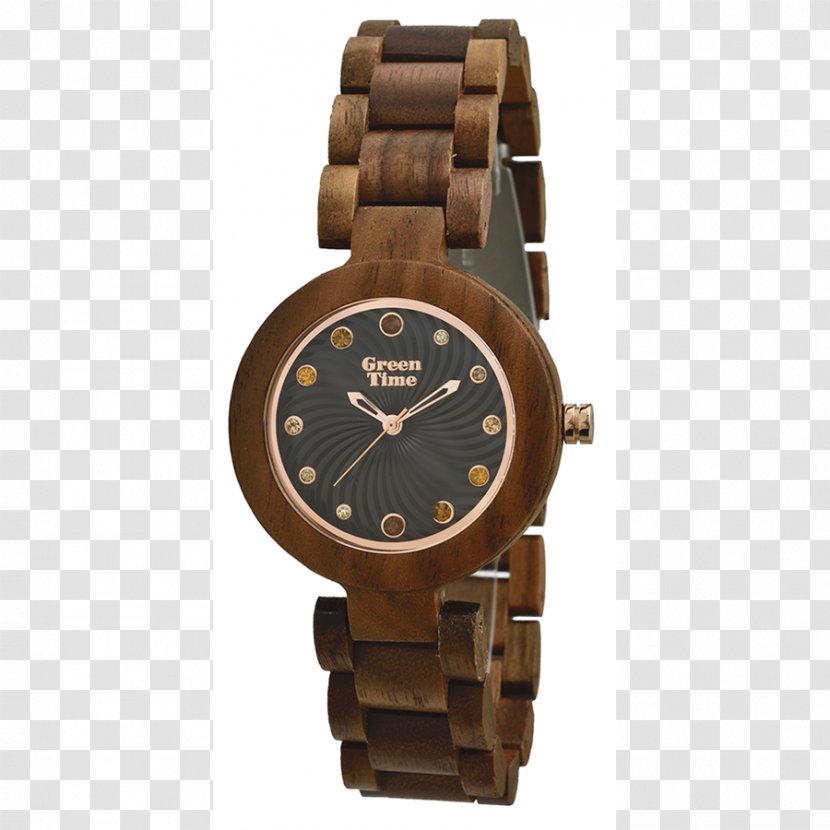Citizen Watch Clock Wood Eco-Drive - Brown - Green Woods Transparent PNG