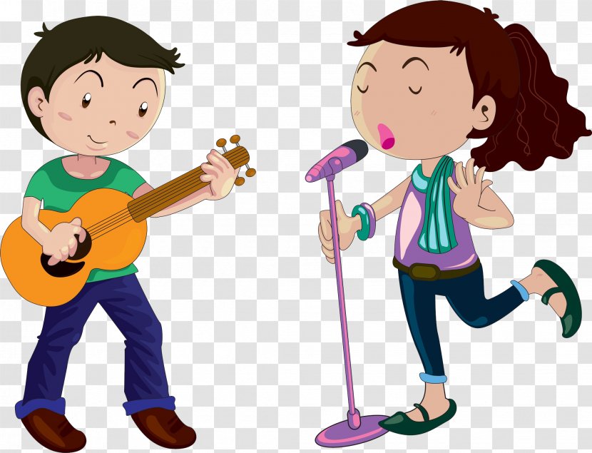 Microphone Singing Cartoon Royalty-free - Flower - And The 2 Band Transparent PNG