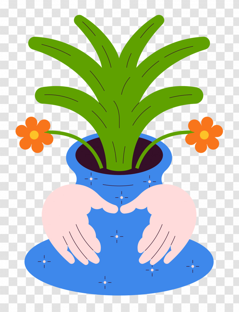 Leaf Plant Stem Flower Flowerpot Cartoon Transparent PNG