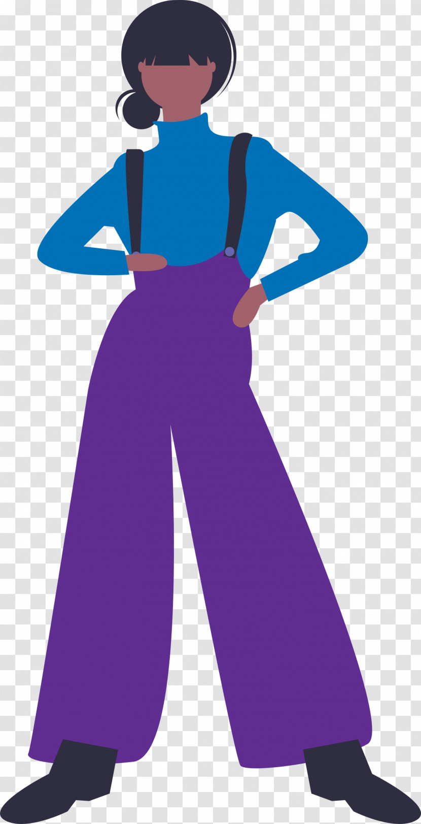 Clothing Violet Purple Standing Electric Blue Transparent PNG