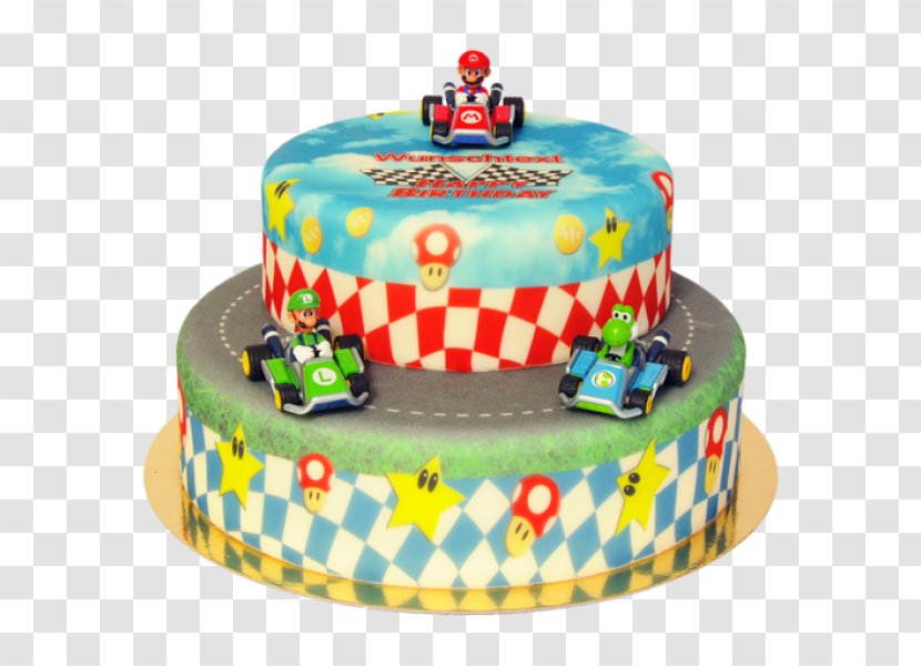 Birthday Cake Super Mario World 2: Yoshi's Island Kart Torte - Luigi Transparent PNG