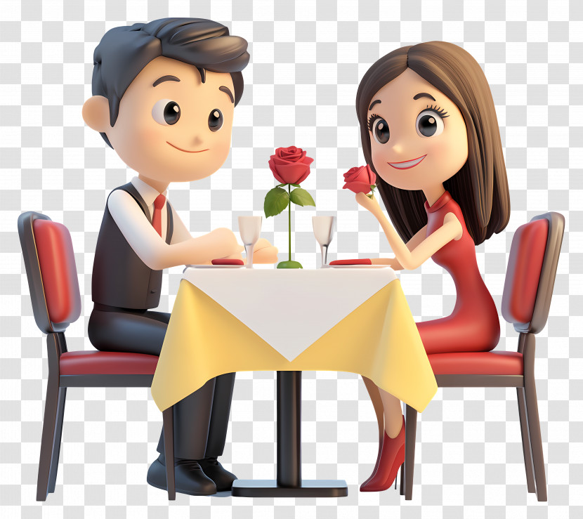 Valentines Day Dinner - Romantic Couple Dining Transparent PNG