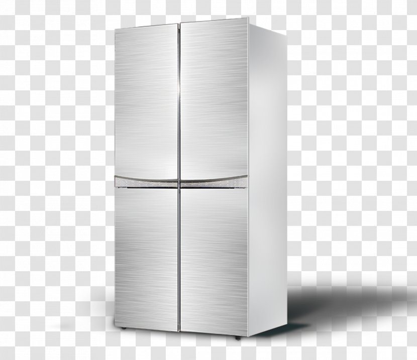 Refrigerator Angle Furniture - Bathroom - Silver Curve Style Open Door Transparent PNG