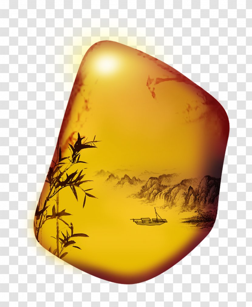 Ink Bamboe - Brush - Landscape In Golden Stone Transparent PNG