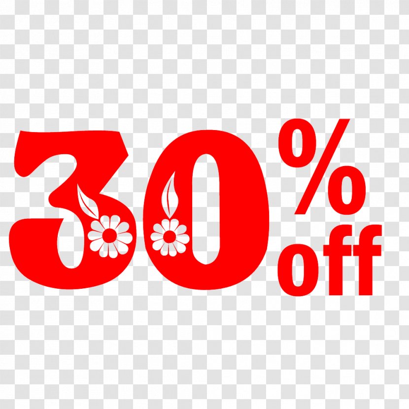 Spring Sale 30% Off Discount Tag. - Text - Brand Transparent PNG