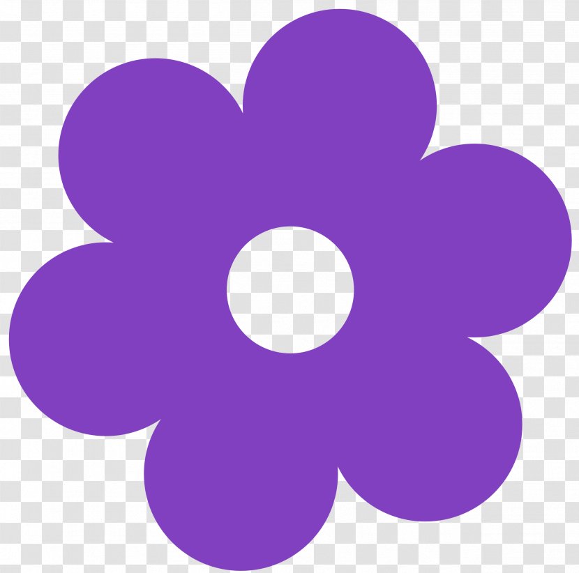 Purple Flower Yellow Clip Art - Color Transparent PNG