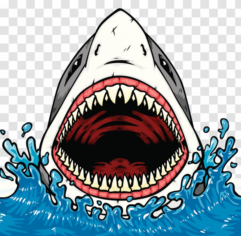 Shark Jaws Tooth Clip Art - Great White - Blood Basins Of The Transparent PNG
