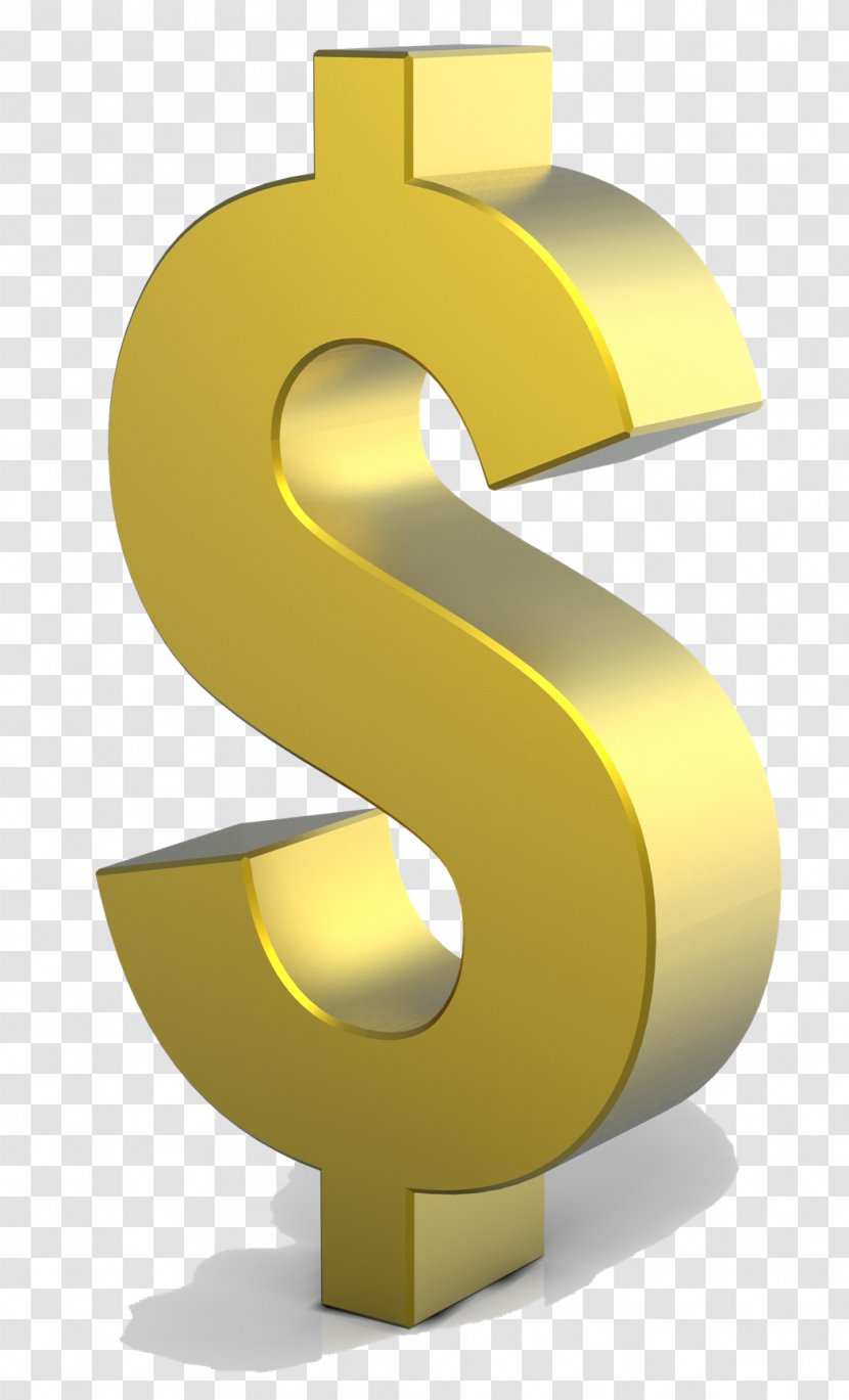 Dollar Sign Clip Art - Number - Gold HD Transparent PNG
