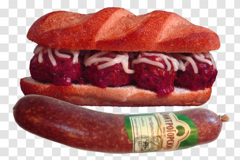 Bratwurst Hot Dog Hamburger Thuringian Sausage - Finger Food - Dogs, Sandwich Material Transparent PNG