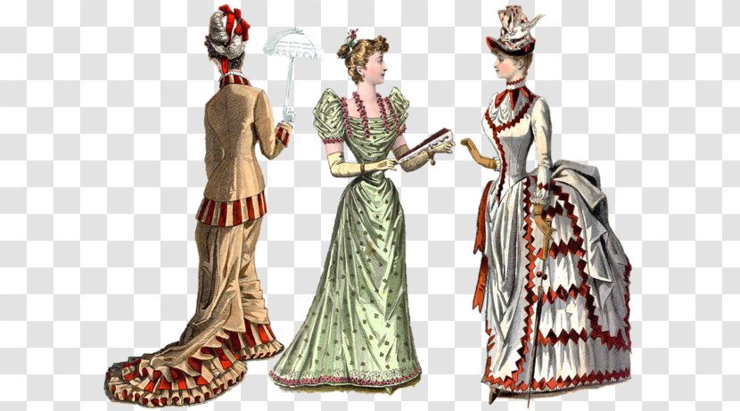 Victorian Era Fashion Edwardian Bustle - Clothing - Dress Transparent PNG