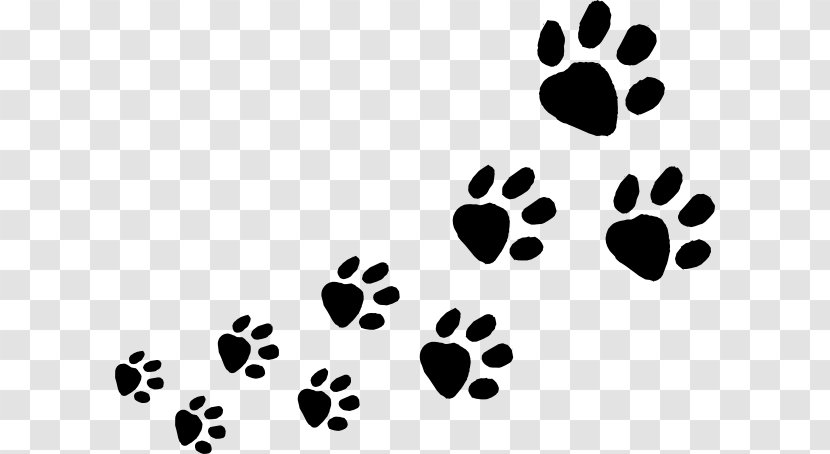 Dog Cat Animal Track Paw Clip Art - Giant Panda - Footprints Cliparts Transparent PNG